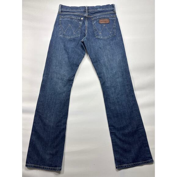 Wrangler Retro Men's Slim Boot Blue Denim Jeans - Size 30x34 (30x32.5) - Picture 2 of 5